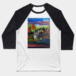 Abstract  Landscape River Lake 289 Baseball T-Shirt